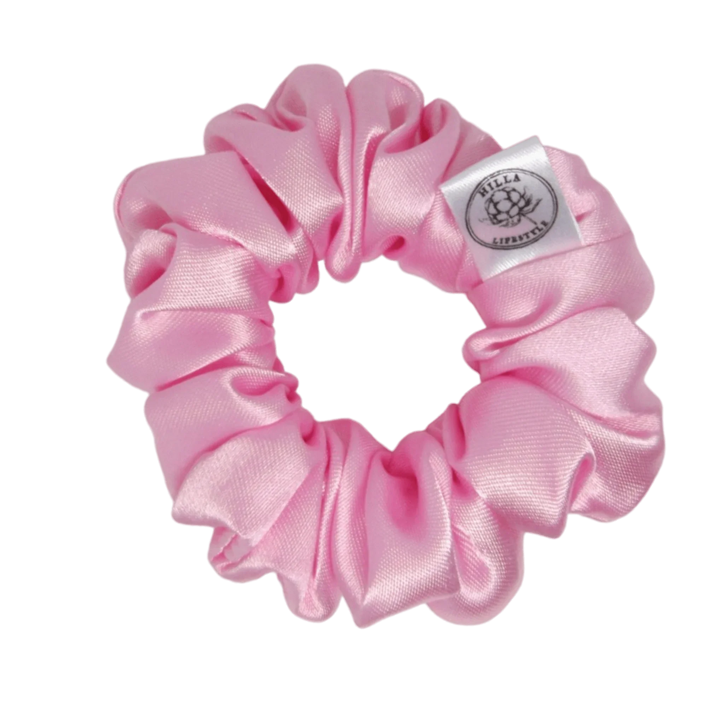 Mini, Satiini - Hilla Lifestyle - Mini Vaaleanpunainen satiini scrunchie