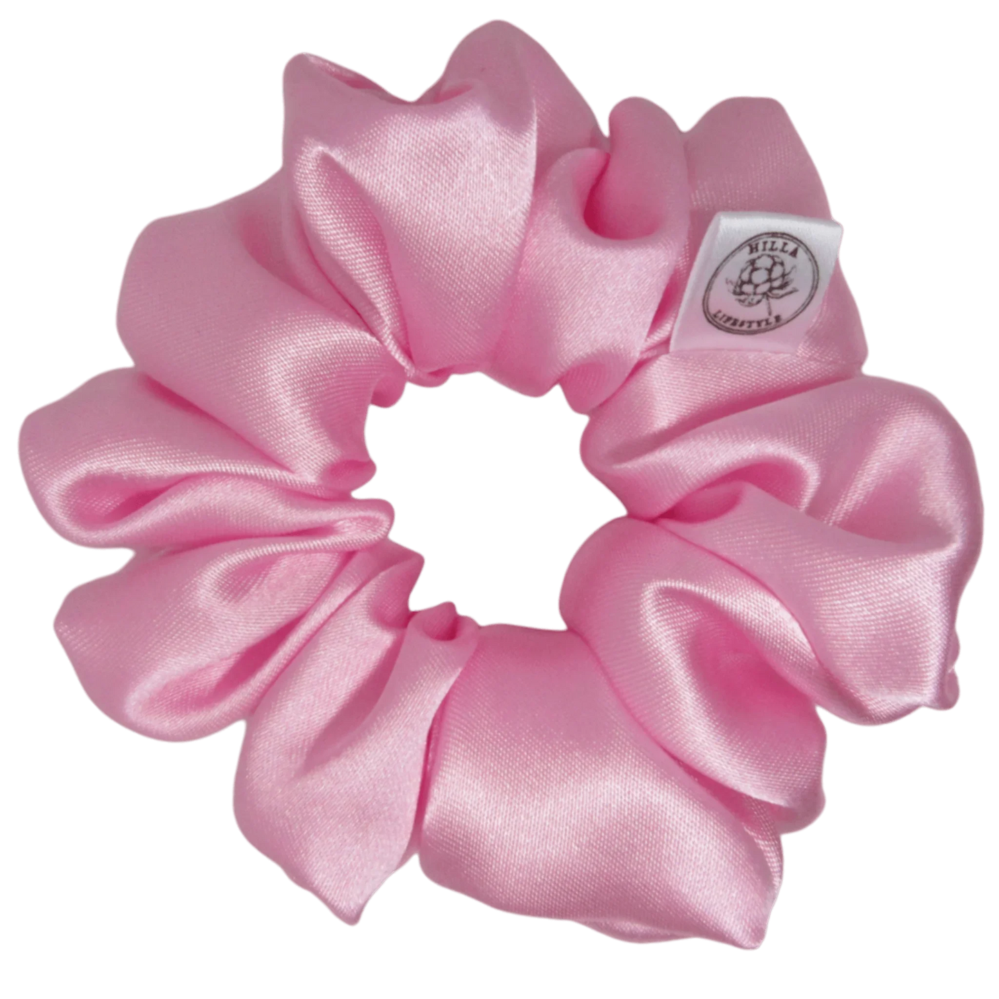 Normaali, Satiini - Hilla Lifestyle - Normaali Vaaleanpunainen satiini scrunchie