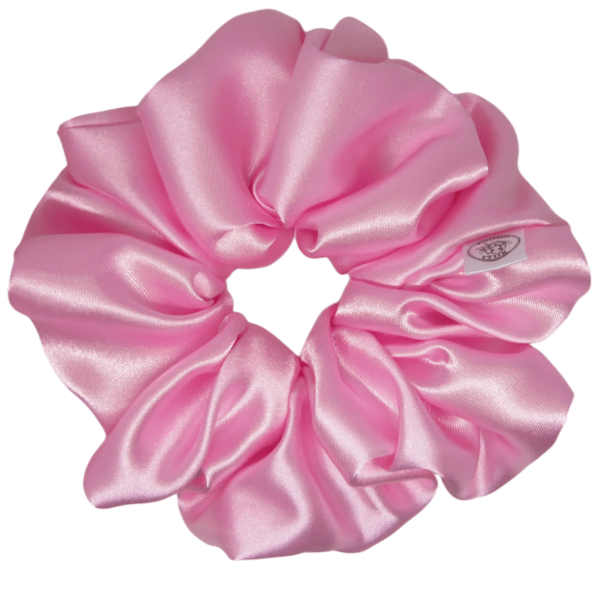 XXL Vaaleanpunainen satiini scrunchie