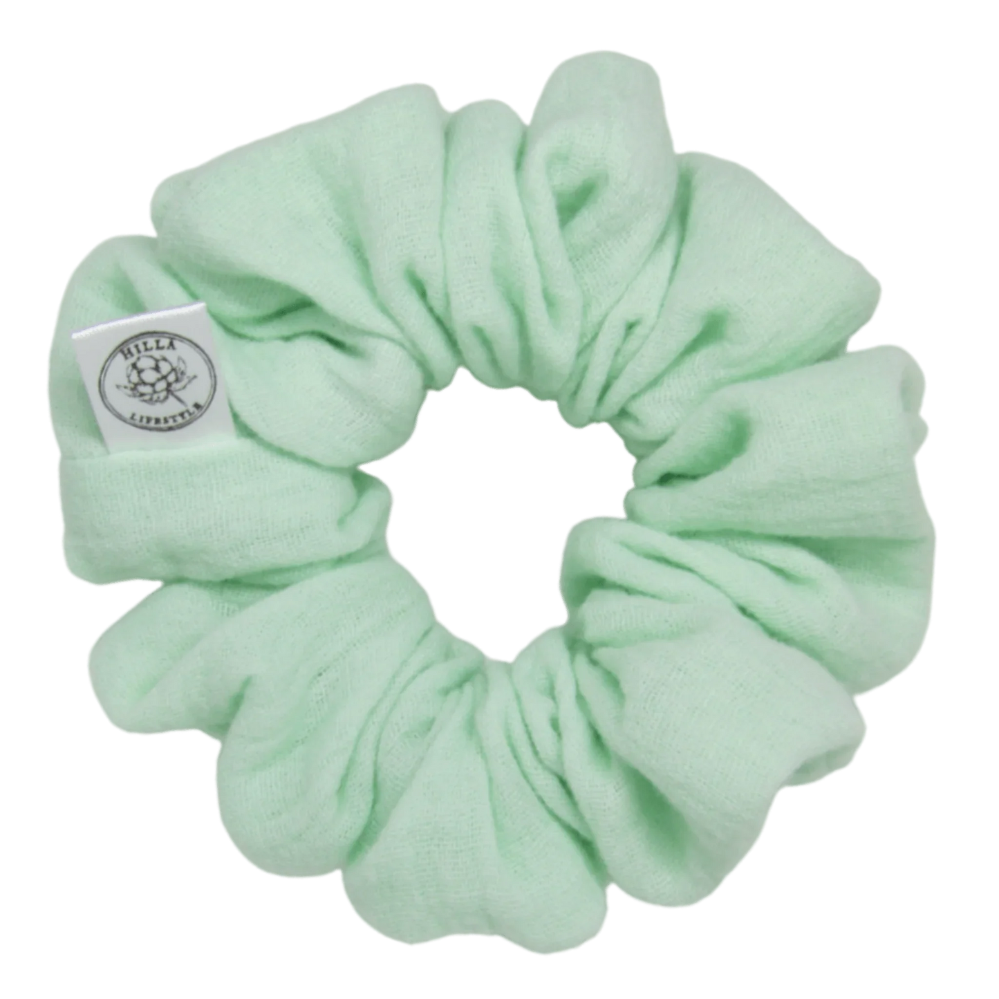 Musliini, Normaali - Hilla Lifestyle - Normaali Minttu harso scrunchie