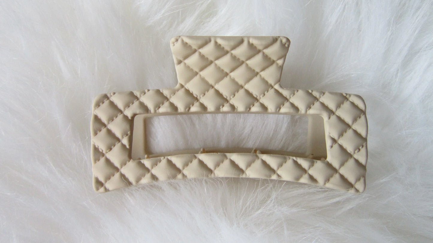 Clip - Hilla Lifestyle - Hiusklipsi Kuvioitu Beige 8cm