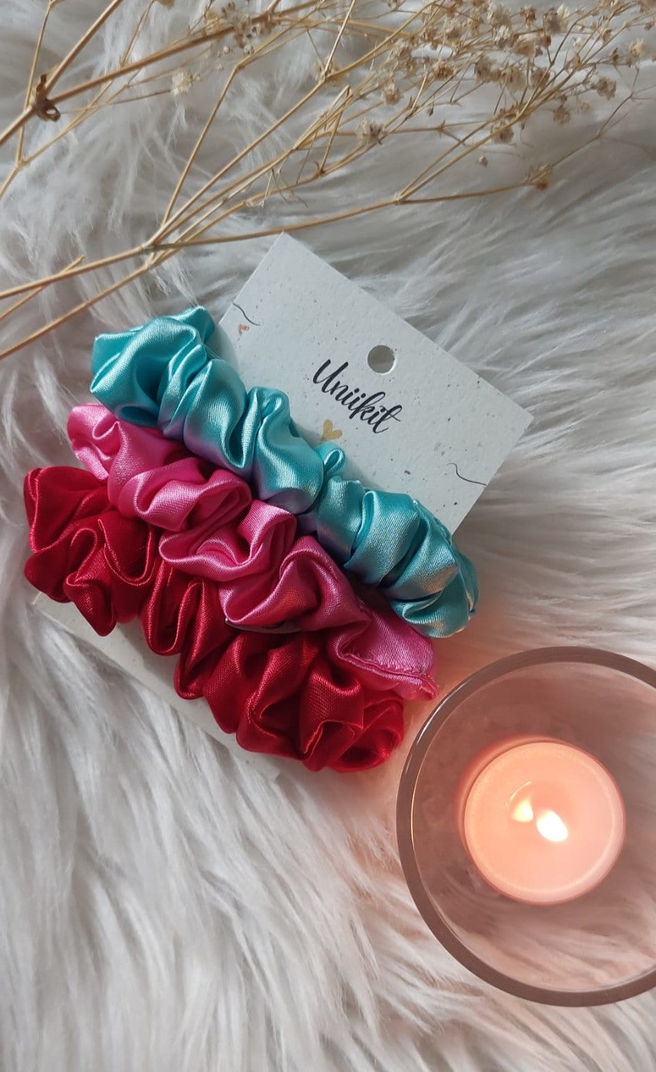 II-Laatuinen mini-scrunchie setti