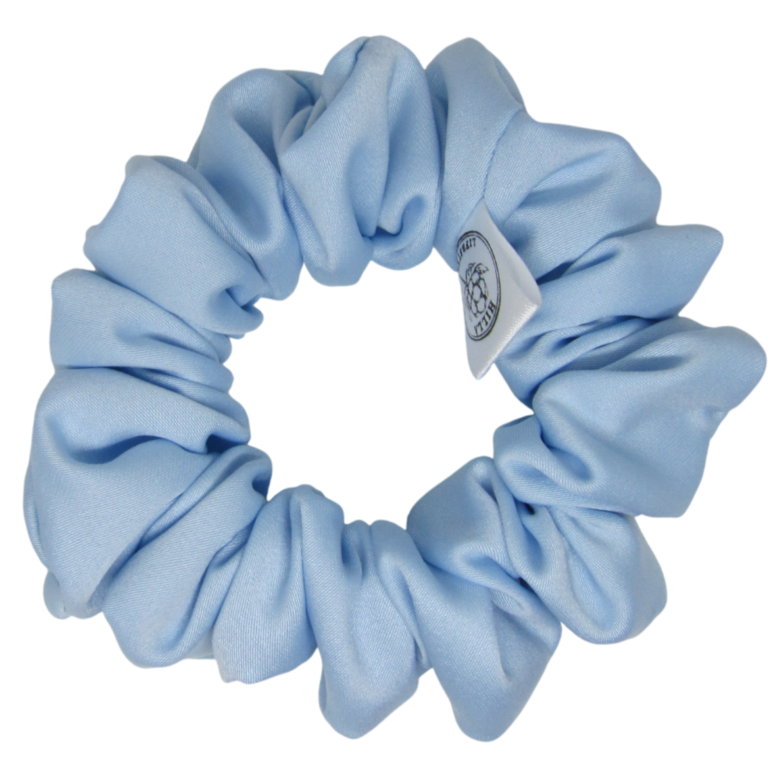 Mini Vaaleansininen mikrosatiini scrunchie