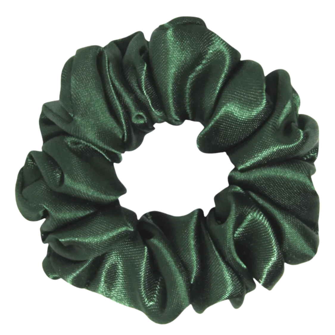 Mini Tummanvihreä satiini scrunchie - Hilla Lifestyle