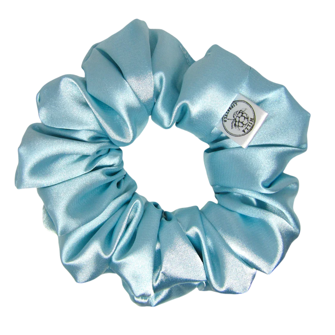 Normaali Vaaleansininen satiini scrunchie - Hilla Lifestyle