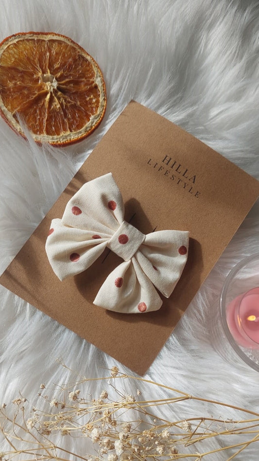 Rusetti pilkullinen puuvillakangas