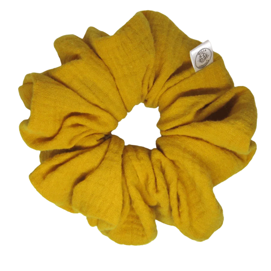 Musliini, XXL - Hilla Lifestyle - XXL Keltainen harso scrunchie