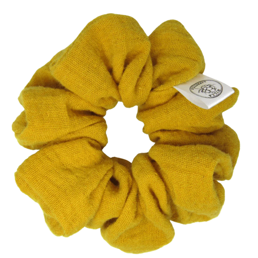Musliini, Normaali - Hilla Lifestyle - Normaali Keltainen harso scrunchie