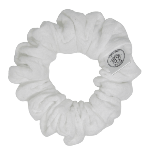 Mini, Musliini - Hilla Lifestyle - Mini Valkoinen harso scrunchie
