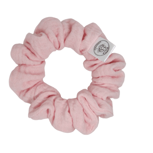 Mini, Musliini - Hilla Lifestyle - Mini Vaaleanpunainen harso scrunchie