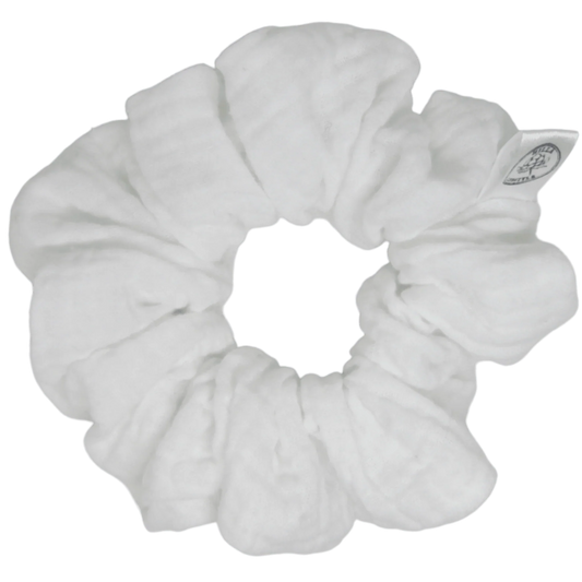 Musliini, Normaali - Hilla Lifestyle - Normaali Valkoinen harso scrunchie