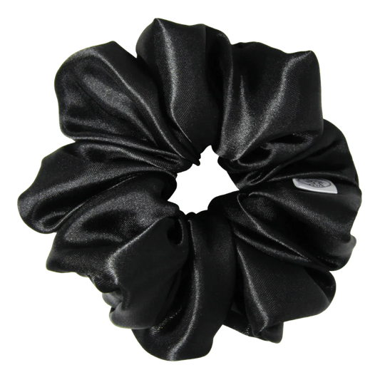 Satiini, XXL - Hilla Lifestyle - XXL Musta satiini scrunchie