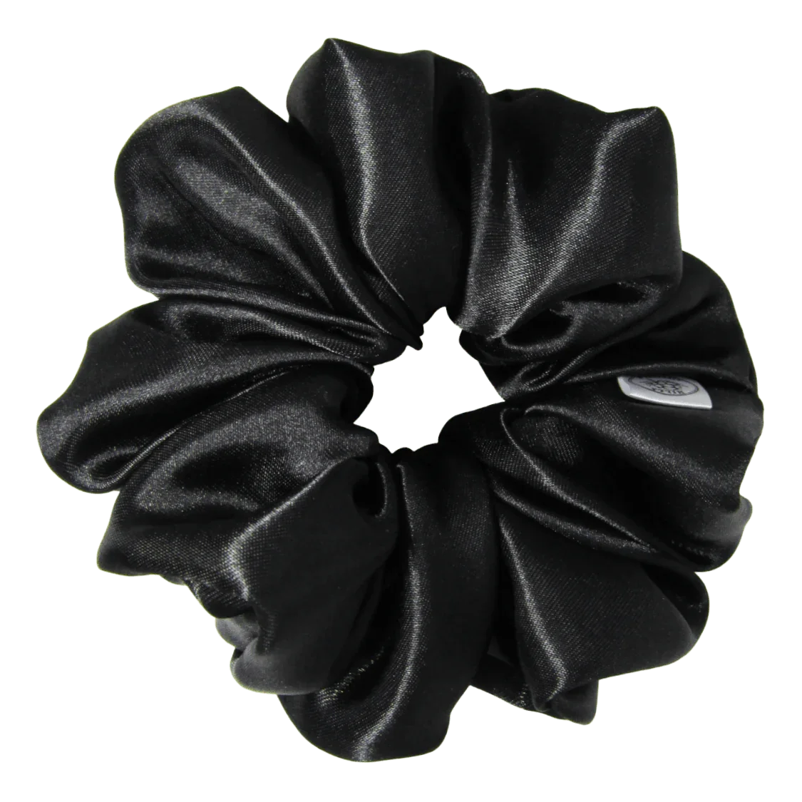Satiini, XXL - Hilla Lifestyle - XXL Musta satiini scrunchie
