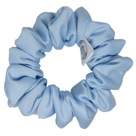 Mini Vaaleansininen mikrosatiini scrunchie