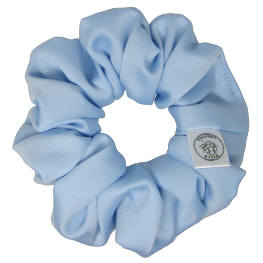 Normaali Vaaleansininen mikrosatiini scrunchie