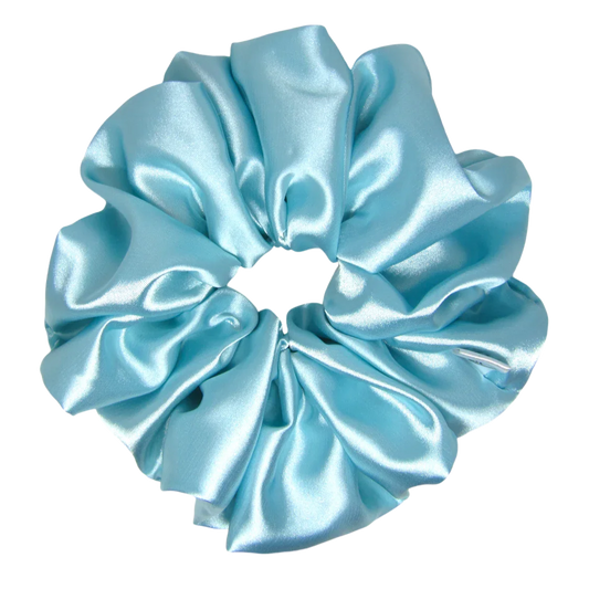 XXL Vaaleansininen satiini scrunchie - Hilla Lifestyle